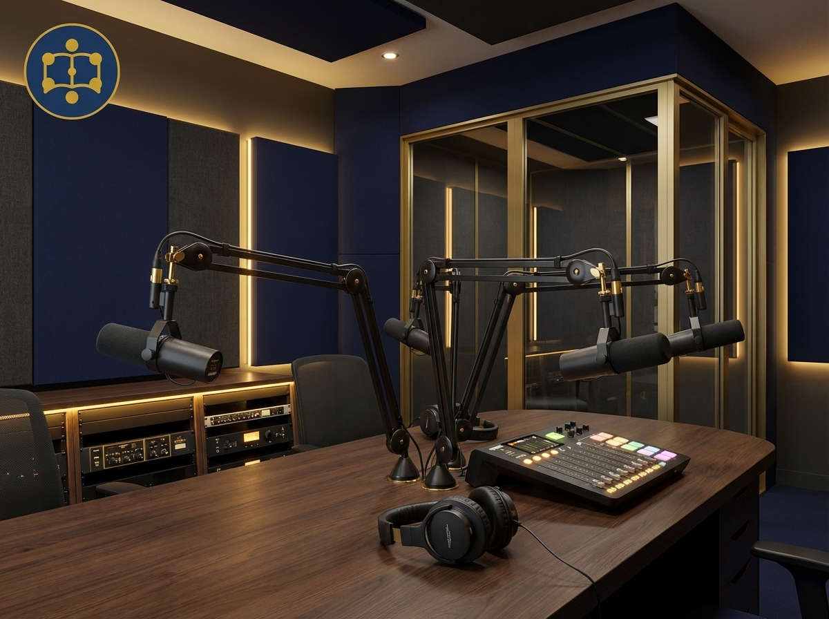 Podcast production studio